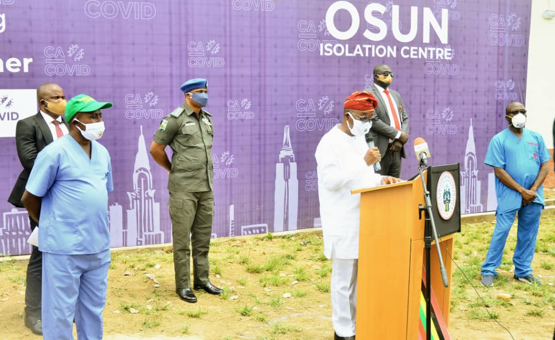 COVID-19: Gov. Oyetola inaugurates 160 beds isolation centre in Osun